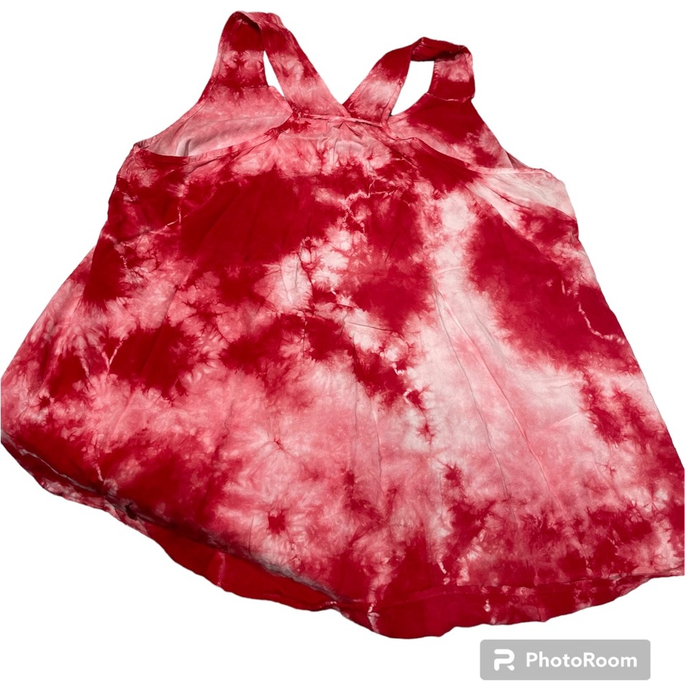 Bobeau women’s red tie dye tank top boho